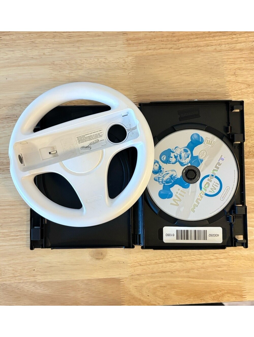 Mario Kart Wii (Nintendo Wii 2008) Disc Only And OEM Wii Wheel